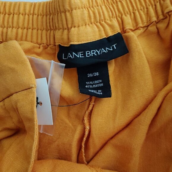 Lane Bryant Linen Blend Orange Shorts Size 26/28 NWT - Picture 7 of 8